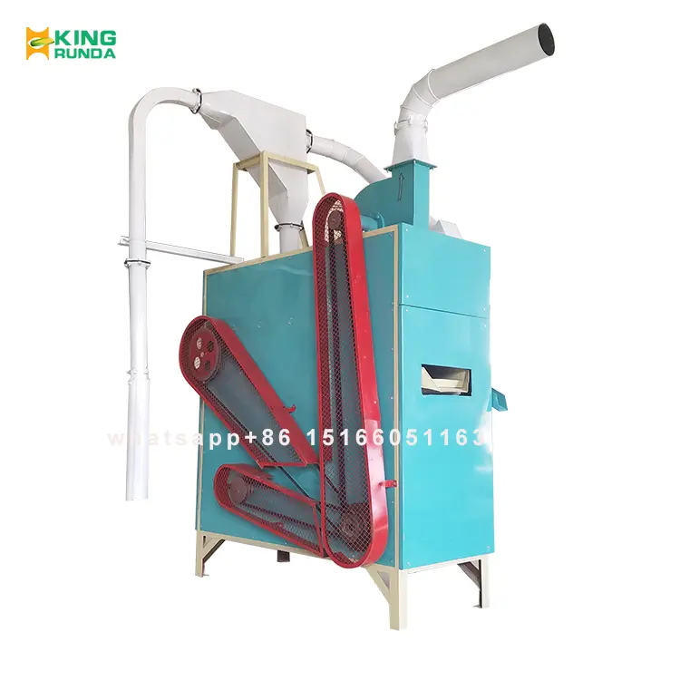 Grain stone removing and cleaning machine